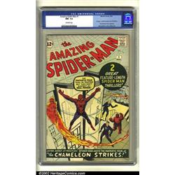 The Amazing Spider-Man #1 (Marvel, 1963) CGC NM- 9.2 Off-white pages. Continued over from Amazing...