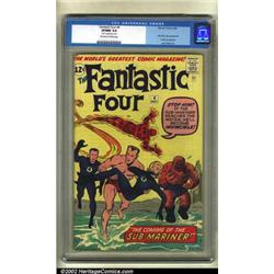 Fantastic Four #4 (Marvel, 1962) CGC VF/NM 9.0 Off-white to white pages. Jack Kirby draws a stupe...