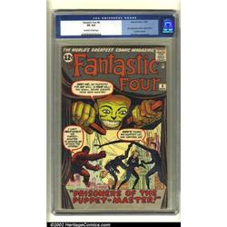 Fantastic Four #8 (Marvel, 1962) CGC VG 4.0 Off-white to white pages. The Puppet-Master makes his...