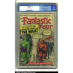 Fantastic Four #12 (Marvel, 1963) CGC FN+ 6.5 Cream to off-white pages.  As the first ever Hulk/T...