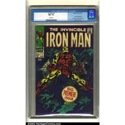 Iron Man #1 (Marvel, 1968) CGC NM+ 9.6 White pages. After five years, Iron Man graduated from Tal...