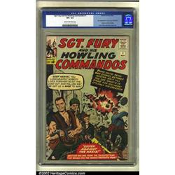 Sgt. Fury #1 (Marvel, 1963) CGC VF+ 8.5 Cream to off-white pages. Sgt. Nick Fury storms in with m...