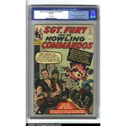Sgt. Fury #1 (Marvel, 1963) CGC VF 8.0 White pages. Here is a Silver Age key that does not seem t...