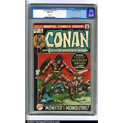 Conan the Barbarian #21 (Marvel, 1972) CGC NM+ 9.6 White pages. The cover exclaims "Winner of the...