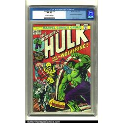 The Incredible Hulk #181 (Marvel, 1974) CGC NM- 9.2 Off-white to white pages. Wolverine's first f...