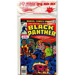 My Favorite Comic Book Pack (Marvel, 1977). This sealed package contains Black Panther #1, Avenge...
