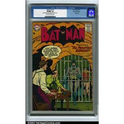 Batman #110 Mohawk Valley pedigree (DC, 1957) CGC VF/NM 9.0 Cream to off-white pages. Holy high-g...