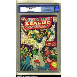 Justice League of America #21 (DC, 1963) CGC NM- 9.2 Cream to off-white pages. Rising from the as...
