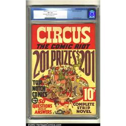 Circus the Comic Riot #1 (Globe Syndicate, 1938) CGC VF+ 8.5 Cream to off-white pages. This key n...