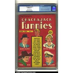 Crackajack Funnies #1 (Dell, 1938) CGC VF/NM 9.0 Cream to off-white pages. WOW! Books from 1938 r...