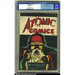 Atomic Comics #1 Big Apple pedigree (Green Publishing Co., 1946) CGC NM 9.4 Off-white to white pa...