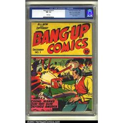 Bang-Up Comics #1 Mile High pedigree (Progressive Publishers, 1941) CGC NM- 9.2 White pages. This...