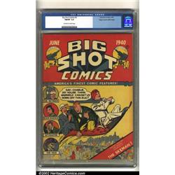 Big Shot Comics #2 Mile High pedigree (Columbia, 1940) CGC FN/VF 7.0 Off-white to white pages. Th...