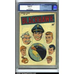 Blackhawk #10 Big Apple pedigree (Quality, 1946) CGC VF/NM 9.0 Off-white pages. This fantastic co...