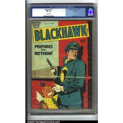 Blackhawk #17 Rockford pedigree (Quality, 1947) CGC NM 9.4 Off-white pages. This incredible book...