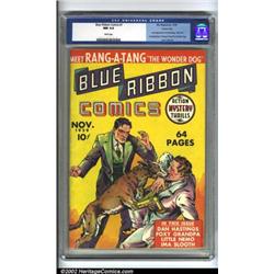 Blue Ribbon #1 Carson City pedigree (MLJ, 1939) CGC NM 9.4 White pages. The first published comic...