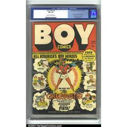 Boy Comics #3 (Lev Gleason, 1942) CGC VF+ 8.5 Cream to off-white pages. This is the first issue o...