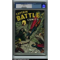 Captain Battle Comics #3 (Magazine Press, 1942) CGC FN- 5.5 Cream to off-white pages. This esoter...
