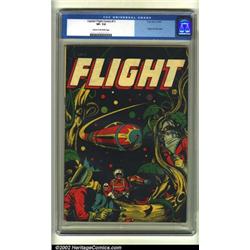 Captain Flight #11 (Four Star, 1947) CGC VF- 7.5 Cream to off-white pages. This classic L. B. Col...
