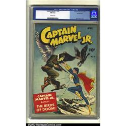 Captain Marvel Jr. #18 Pennsylvania pedigree (Fawcett, 1944) CGC NM 9.4 Off-white pages. Mac Rabo...