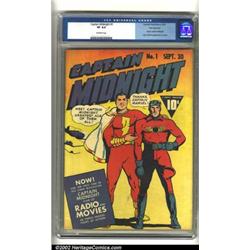 Captain Midnight #1 Pennsylvania pedigree (Fawcett, 1942) CGC VF 8.0 Off-white pages. Captain Mar...