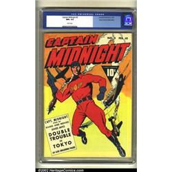 Captain Midnight #5 Mile High pedigree (Fawcett, 1943) CGC NM+ 9.6 White pages. Here is an exampl...