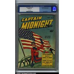 Captain Midnight #10 Mile High pedigree (Fawcett, 1943) CGC VF/NM 9.0 Off-white pages. Captain Mi...