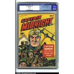 Captain Midnight #18 Mile High pedigree (Fawcett, 1944) CGC NM 9.4 White pages. Here is one nice...