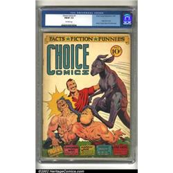Choice Comics #1 (Great Comics Publications, 1941) CGC FN/VF 7.0 Off-white pages. This is perhaps...