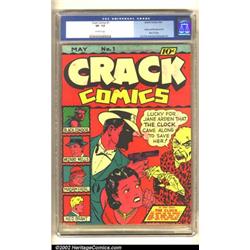Crack Comics #1 (Quality, 1941) CGC VF- 7.5 Off-white pages. The Clock protects Jane Arden from a...