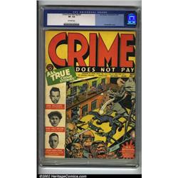Crime Does Not Pay #23 (Lev Gleason, 1942) CGC VF- 7.5 Off-white pages. Featured here is the seco...