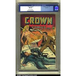 Crown Comics #1 Big Apple pedigree (Golfing, Inc., 1944) CGC NM 9.4 Off-white to white pages. Thi...