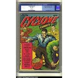 Cyclone Comics #2 Mile High pedigree (Bilbara, 1940) CGC VF+ 8.5 White pages. A rich multi-colore...