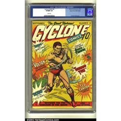 Cyclone Comics #4 Mile High pedigree (Bilbara, 1940) CGC VF/NM 9.0 White pages. Volton the Human...