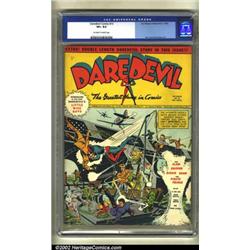 Daredevil Comics #13 (Lev Gleason, 1942) CGC VF+ 8.5 Off-white to white pages. A wonderfully busy...