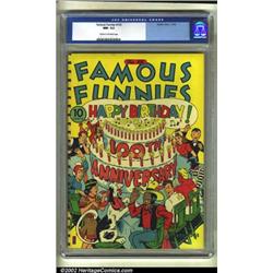 Famous Funnies #100 (Eastern Color, 1942) CGC NM- 9.2 Cream to off-white pages. Here is the very...