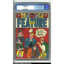 Feature Comics #27 (Quality, 1939) CGC VF/NM 9.0 Off-white pages. Listed as rare by Overstreet, t...