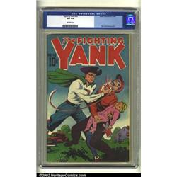 Fighting Yank #18 (Nedor Publications, 1946) CGC NM 9.4 Off-white pages. This cover is a wonderfu...