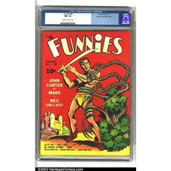 Funnies #40 Mile High pedigree (Dell, 1940) CGC NM- 9.2 Off-white to white pages. Here is an attr...