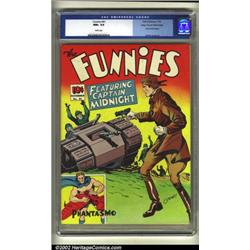 Funnies #61 Mile High pedigree (Dell, 1941) CGC NM+ 9.6 White pages. On this great cover, Captain...