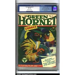 Green Hornet Comics #1 Mile High pedigree. (Holyoke, 1940) CGC VF+ 8.5 Off-white to white pages....