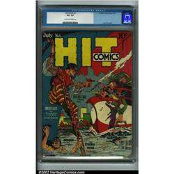 Hit Comics #1 (Quality, 1940) CGC VG- 3.5 Cream to off-white pages. The intricate details of cove...
