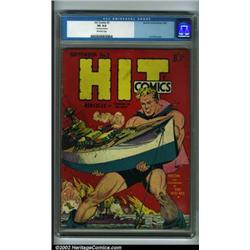 Hit Comics #3 (Quality, 1940) CGC VG 4.0 Off-white pages. Hercules graces the cover of this third...