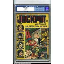 Jackpot Comics #4 (MLJ, 1941) CGC FN- 5.5 Off-white pages. This issue features an Archie appearan...