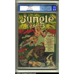 Jungle Comics #1 Rockford pedigree (Fiction House, 1940) CGC FN- 5.5 Cream to off-white pages. Th...