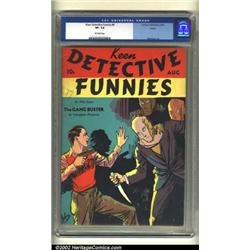 Keen Detective Funnies #9 Larson pedigree (Centaur, 1938) CGC VF- 7.5 Off-white pages. On the sta...