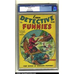 Keen Detective Funnies vol. 2 #3 (Centaur, 1939) CGC VF 8.0 Cream to off-white pages. Early Centa...