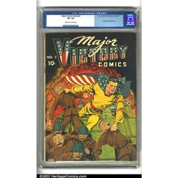 Major Victory #3 (H. Clay Glover Company, 1945) CGC VF+ 8.5 Off-white to white pages. This esoter...