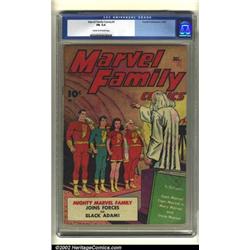 The Marvel Family #1 (Fawcett, 1945) CGC FN 6.0 Cream to off-white pages. Fawcett's answer to the...