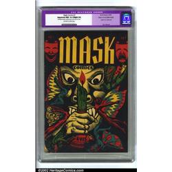 Mask Comics #1 Mile High pedigree (Rural Home, 1945) CGC Apparent NM 9.4 Slight (A) Off-white to...